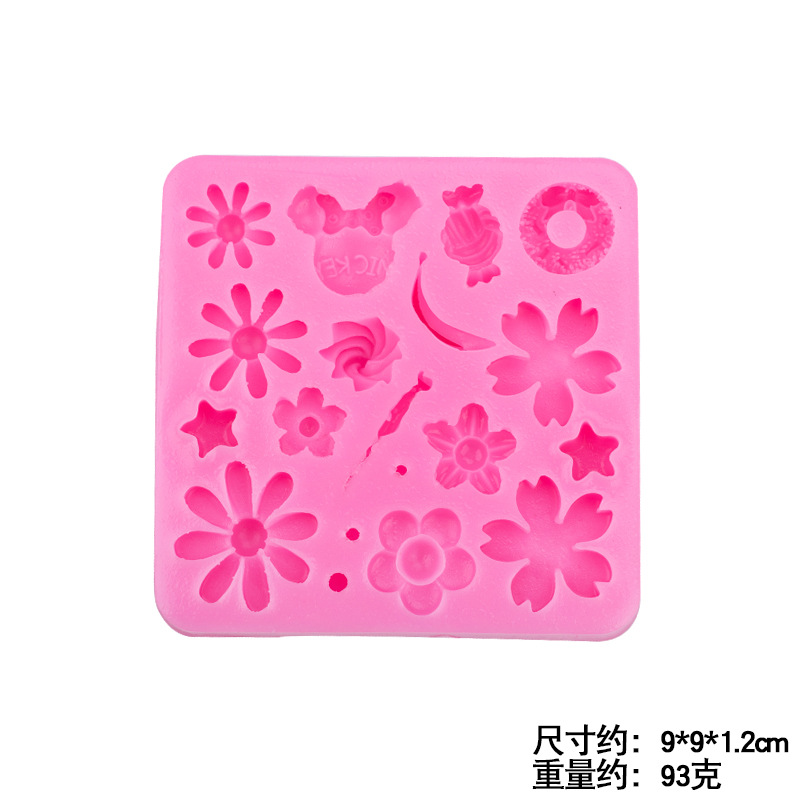 Onda creativa textura suculenta maceta molde de silicona múltiples mini flor hojas decorativas DIY para hornear