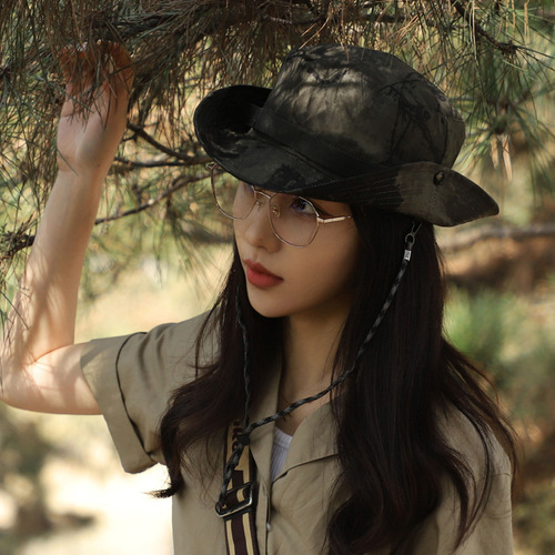 Outdoor foldable fisherman hat Japanese neutral pot hat casual travel sunshade hat for girls and boys summer quick-drying hat