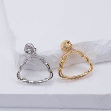 S925纯银镶嵌佛公吊坠diy弥勒佛佛公和田玉翡翠配件吊坠空托