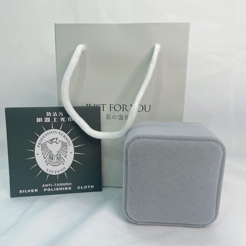 [Single shot, no delivery] Jewelry packaging box, handbag, gray velvet gift box series, dropshipping