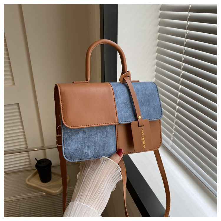 Women's Contrast Colour Small Square Crossbody Bag For Everyday_voghion.com