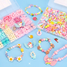 串珠diy材料包儿童穿珠子玩具女孩制作项链手链女童益智饰品彩珠