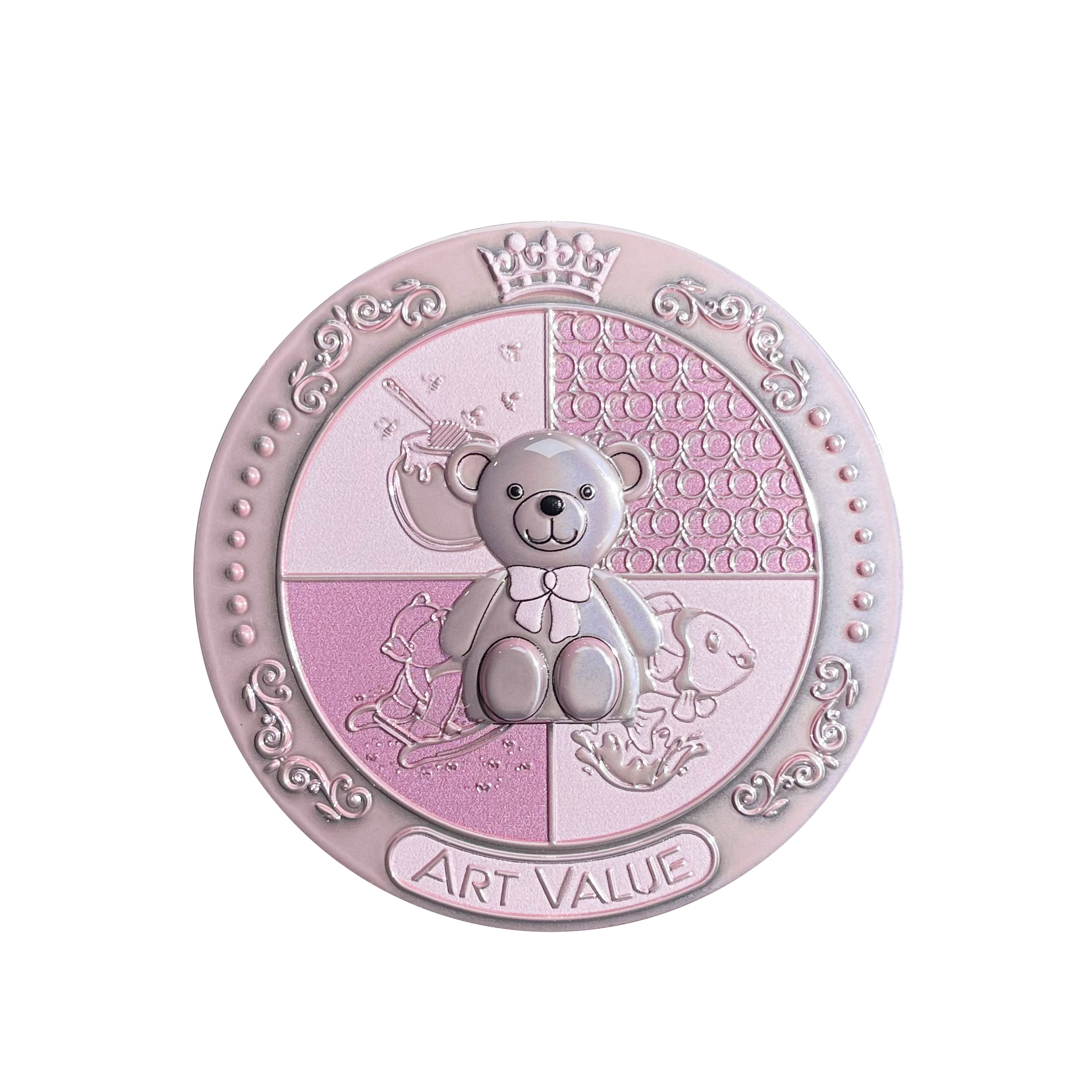 Art Value Bear Knight Blush Plate de color convergente blush barata resumen brillante al por mayor