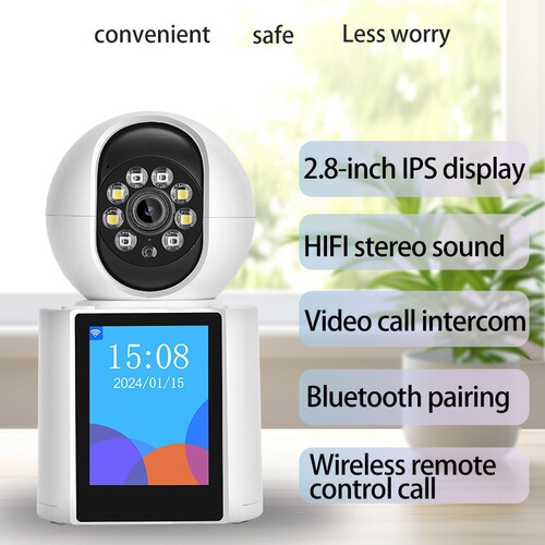 Cross-border smart surveillance camera with visual two-way video call one-touch calling, screen home baby monitor