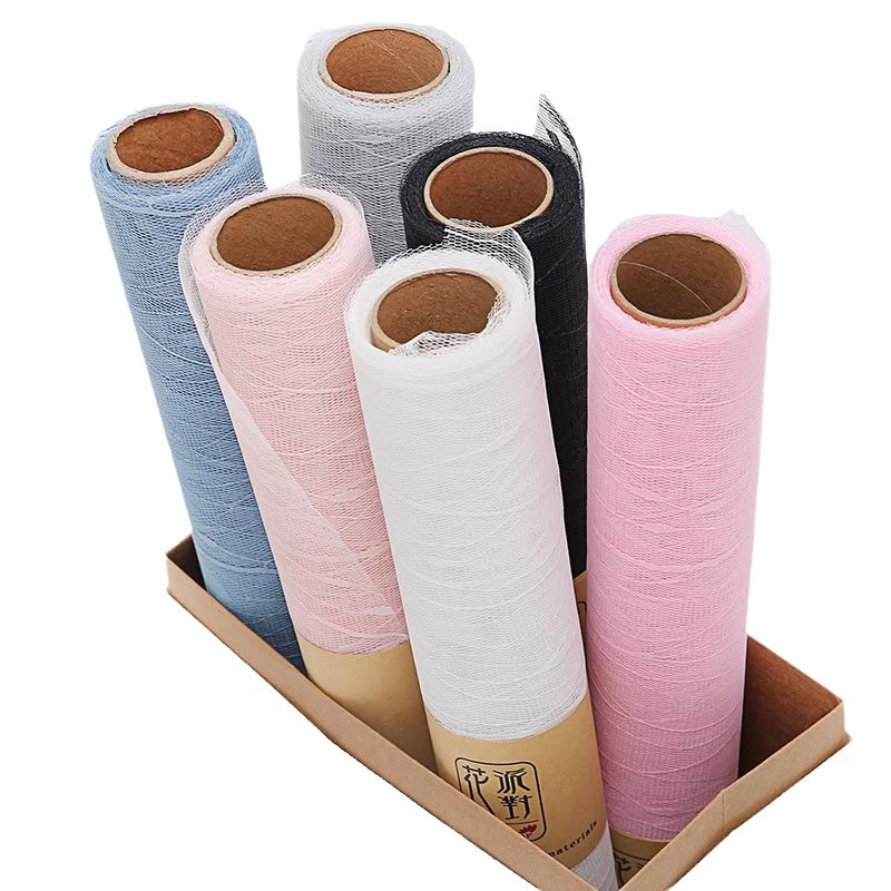 Fabricantes de fiestas de flores paquete de flores Jacquard sólido paquete de flores material de paquete de flores cortina de tela