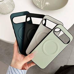Google Pixel 10用 無地レザー マグネット式スマホケース ワイヤレス充電対応 6/7a/8/9A 保護カバー