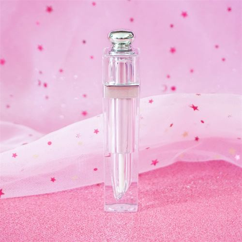 Wholesale lip glaze tube empty tube lip gloss tube spray gold and silver gradient black classic acrylic lip gloss tube
