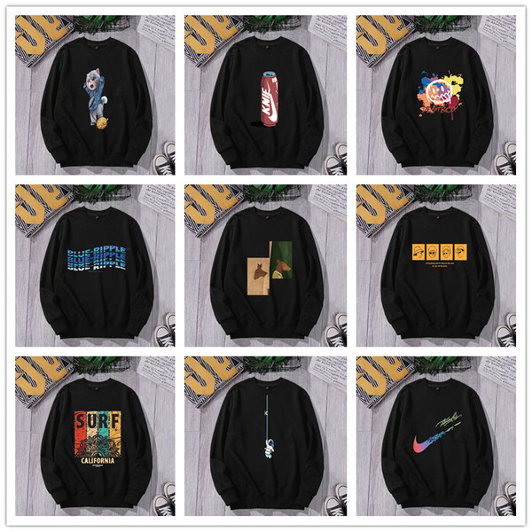 Sports demi-season base sweatshirt with a round collar