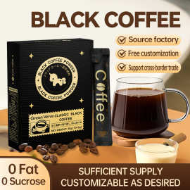 跨境暴肌角兽美式纯黑咖啡 Instant Black Coffee0蔗糖速溶咖啡