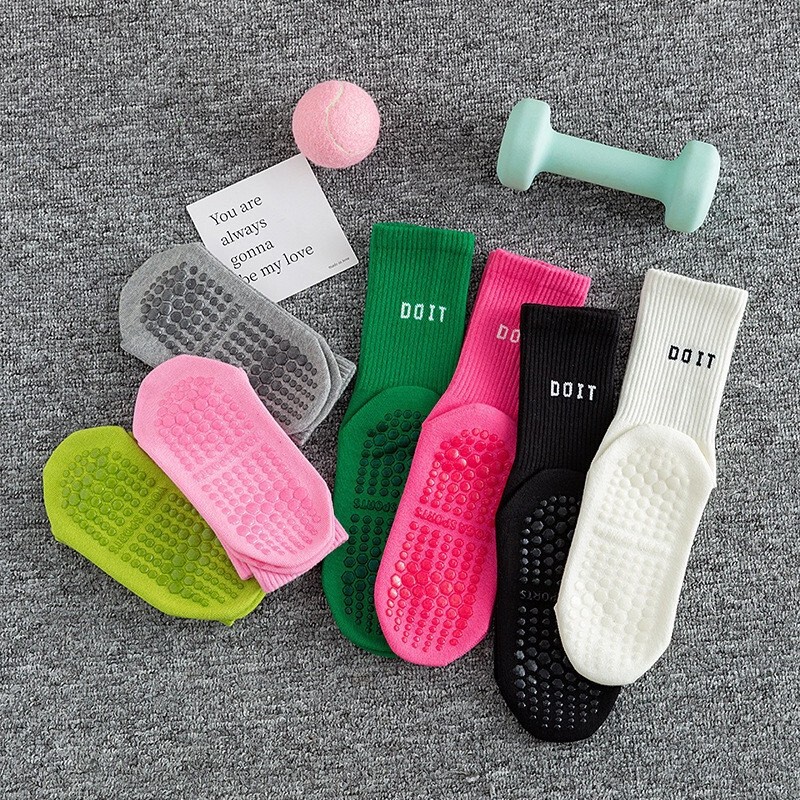 Mid-Calf Yoga Socks, Fitness Floor Socks, Sports Sweat-Absorbent Breathable Pilates Socks, Shark Pants Socks, Sports Yoga Socks
