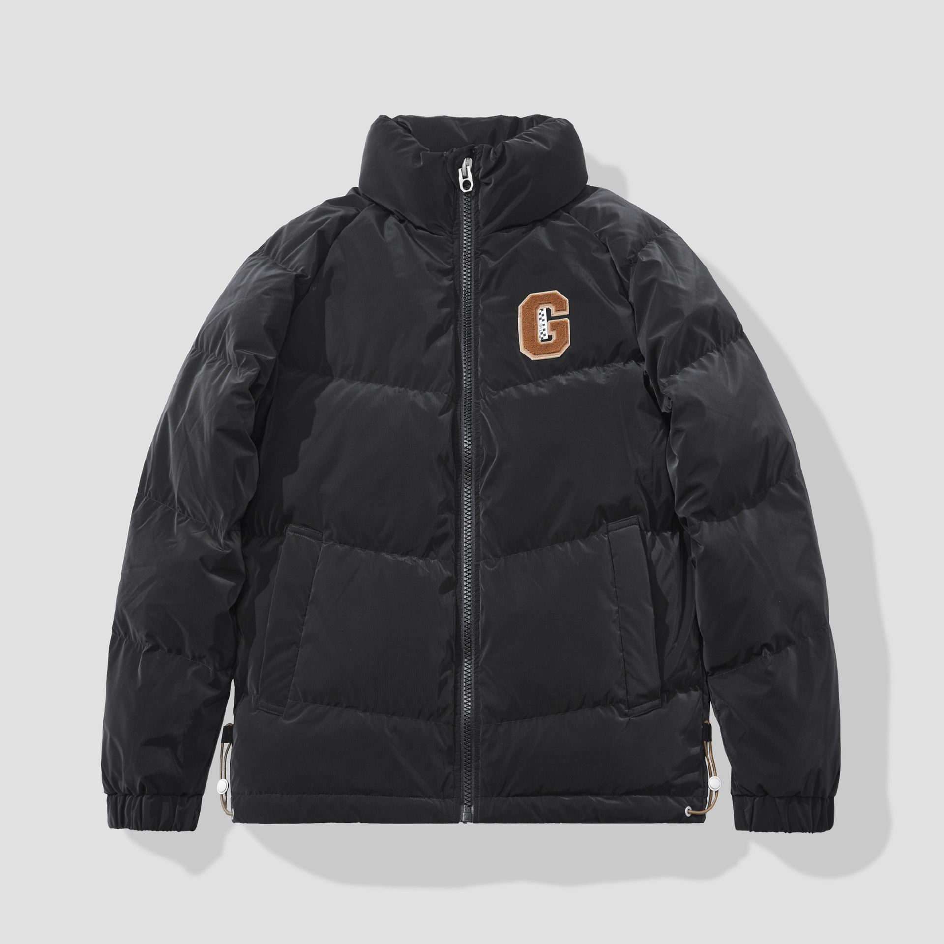 High end light luxury down men, short style stand up collar loose bread jacket, winter warm and fashionable casual_voghion.com