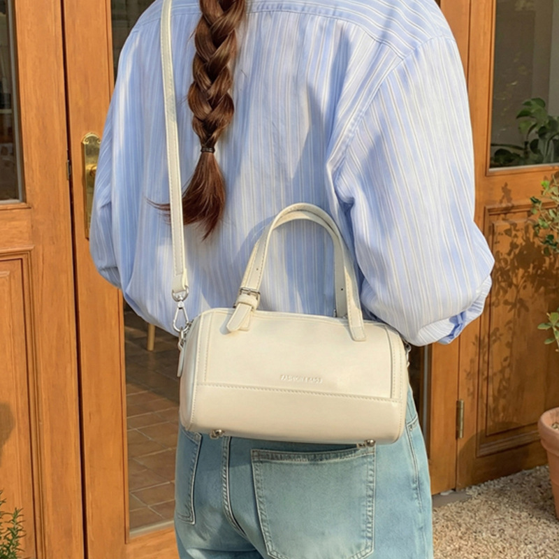 Minimalist Women's Handbag, Versatile Single Shoulder Boston Bag_voghion.com