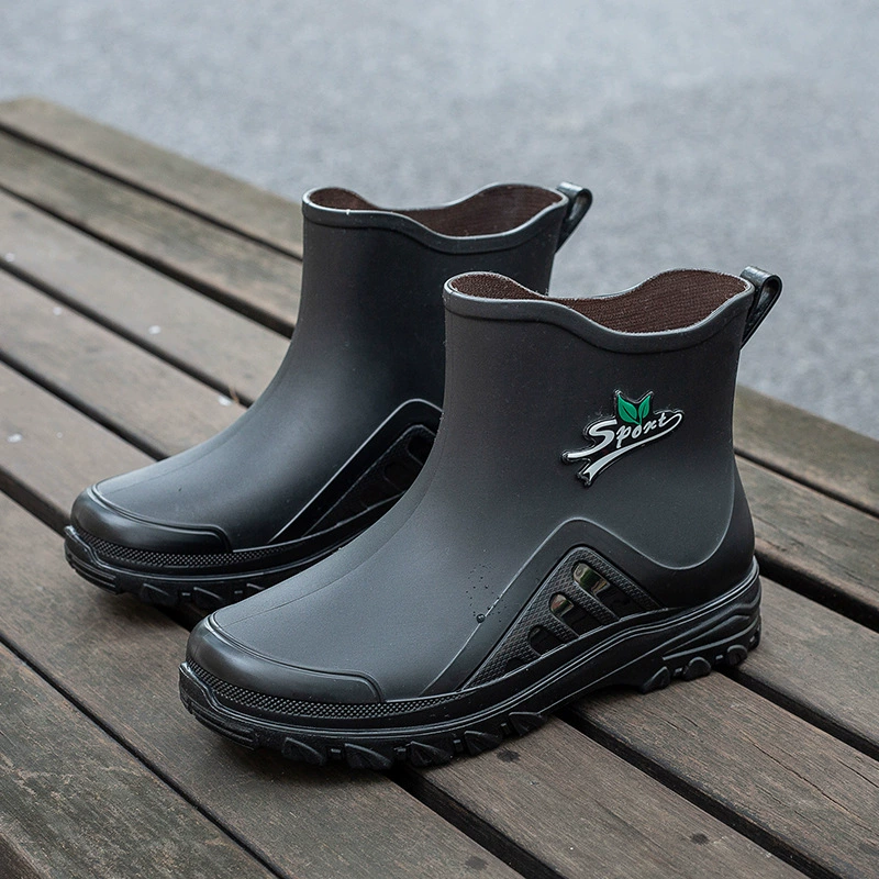 Модные новые женские резиновые туфли, непромокаемая обувь, Нескользящие резиновые сапоги, Короткие бочки, универсальные простые износостойкие, внешняя торговля, оптовая продажа