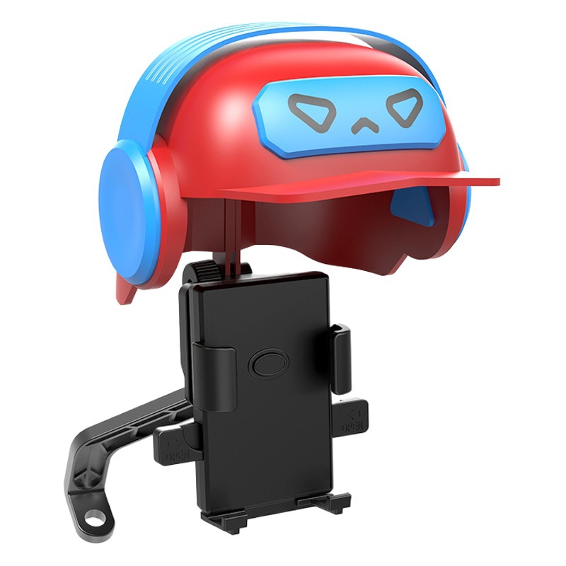 Small helmet electric motorcycle riding mobile phone navigation bracket take-out rider sun shield rain small helmet mobile phone holder cross-border
