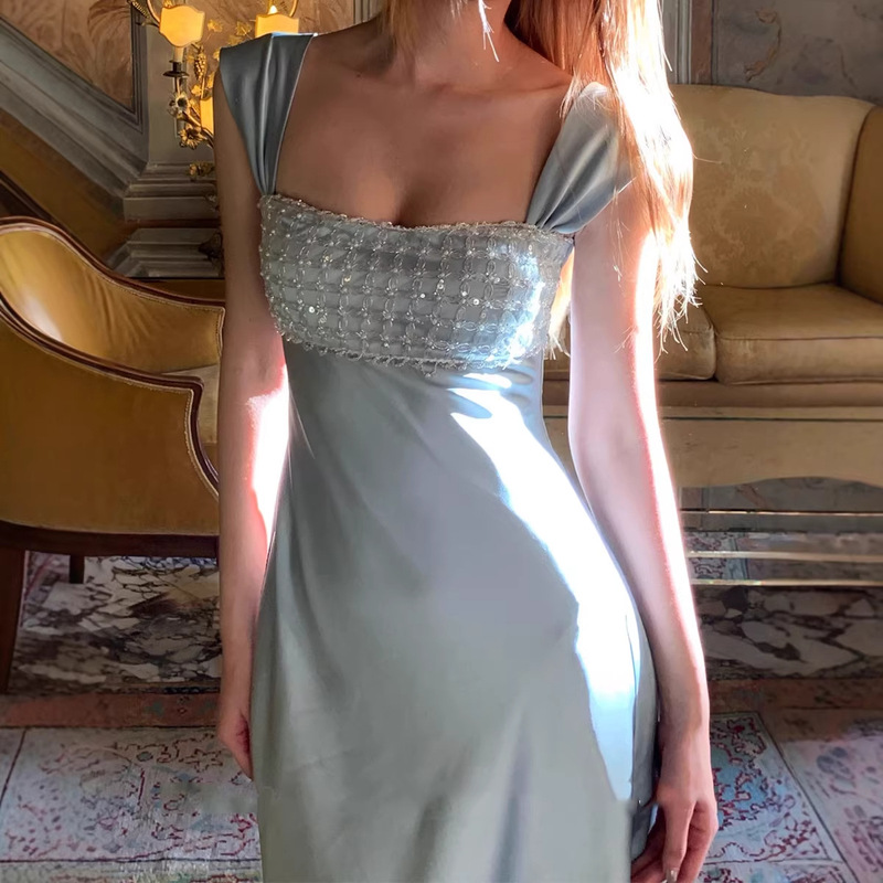 2026 Summer New Siena Satin Luxury Evening Gown with Heavy Beading and Sequin Embellishments 2026 Summer New Siena Satin Luxury Evening Gown with Heavy Beading and Sequin Embellishments