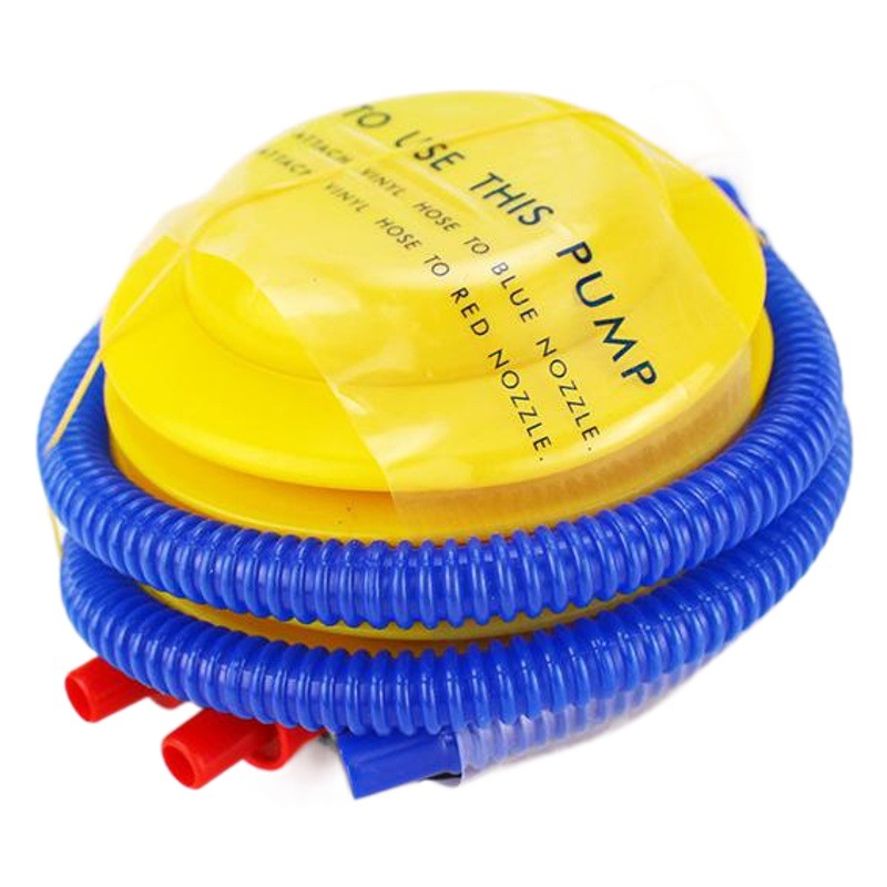 Tamaño pequeño portátil simple bomba de pie globo inflable cilindro redondo plástico mini bomba inflable al por mayor
