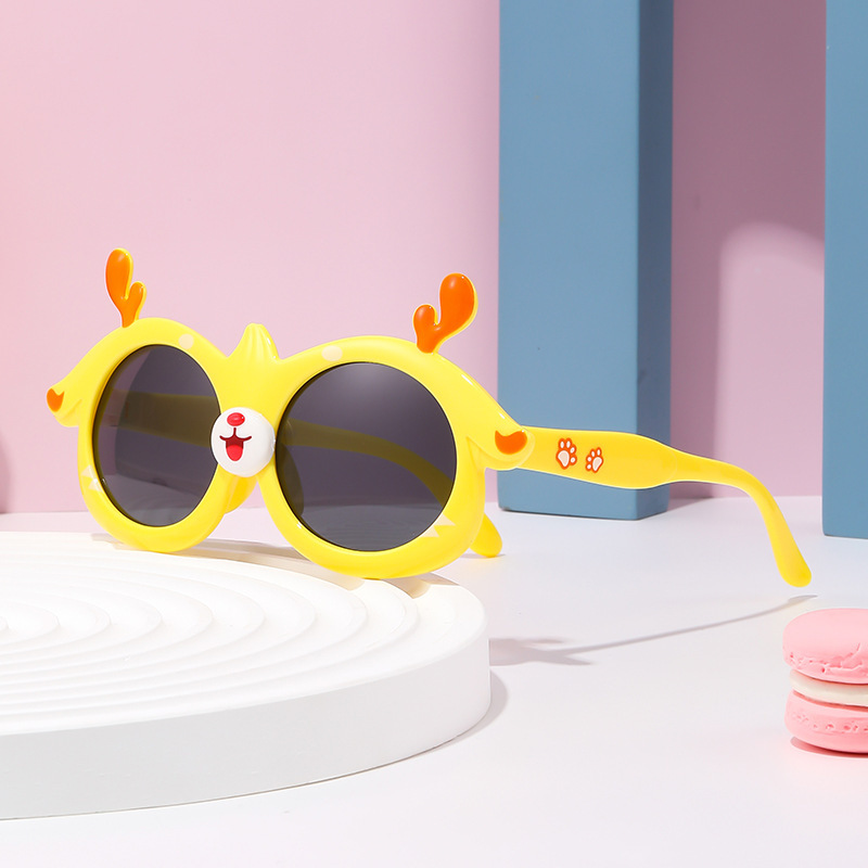 Dicha caricatura coreana ins niños gafas de sol gafas de sol marea para niños bebés niñas bebés gafas de sol