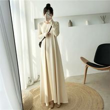 特大码-斤胖长裙女秋冬新款打底内搭连衣裙宽松长款裙