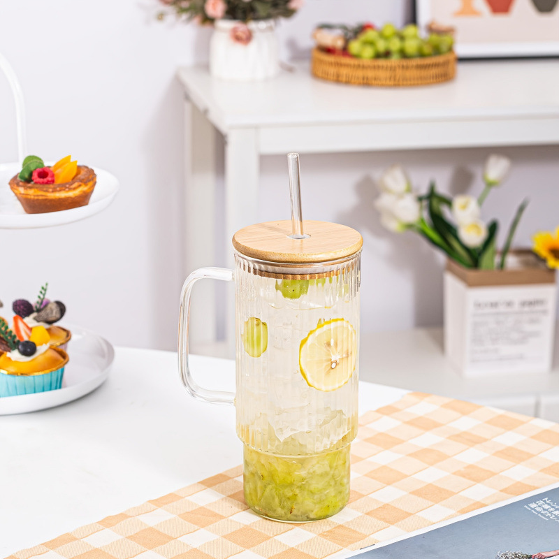 U 46031 Taza de vidrio de doble bebida Taza de paja de vidrio de doble bebida Aliexpress transfronteriza