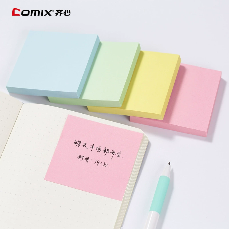 Qixin D5002 Powerful Series Easy-Stick Message Sticker Post-it Note Student Use Note Label Sticker Yellow