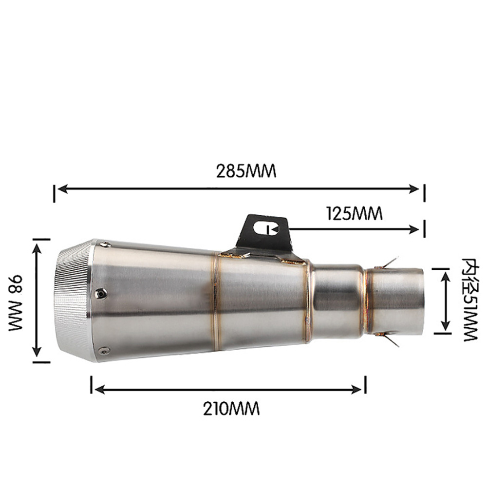 Motorcycle modified exhaust pipe modified blast H1 straight universal tail CM500/small ninja/Cbr250r/CB