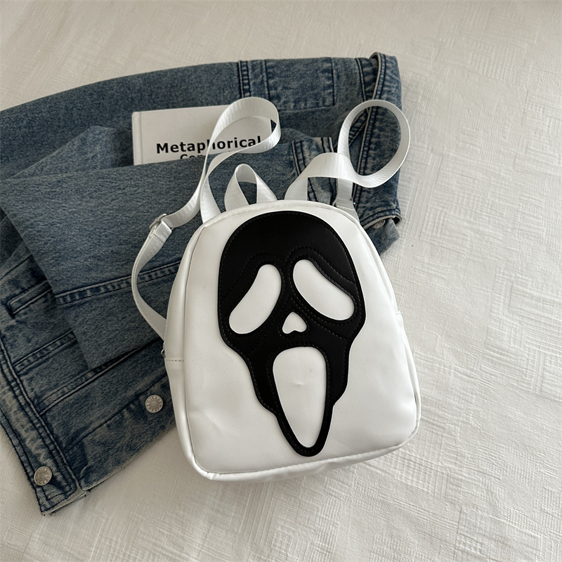 2024 nueva mochila de nicho de diseño de mujer oscuro personalidad mochila de calavera de moda versátil mochila