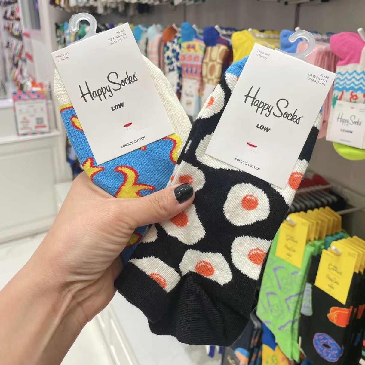 happysocks船襪短襪襪子女ins潮網紅款外穿百搭街頭潮襪時尚女襪