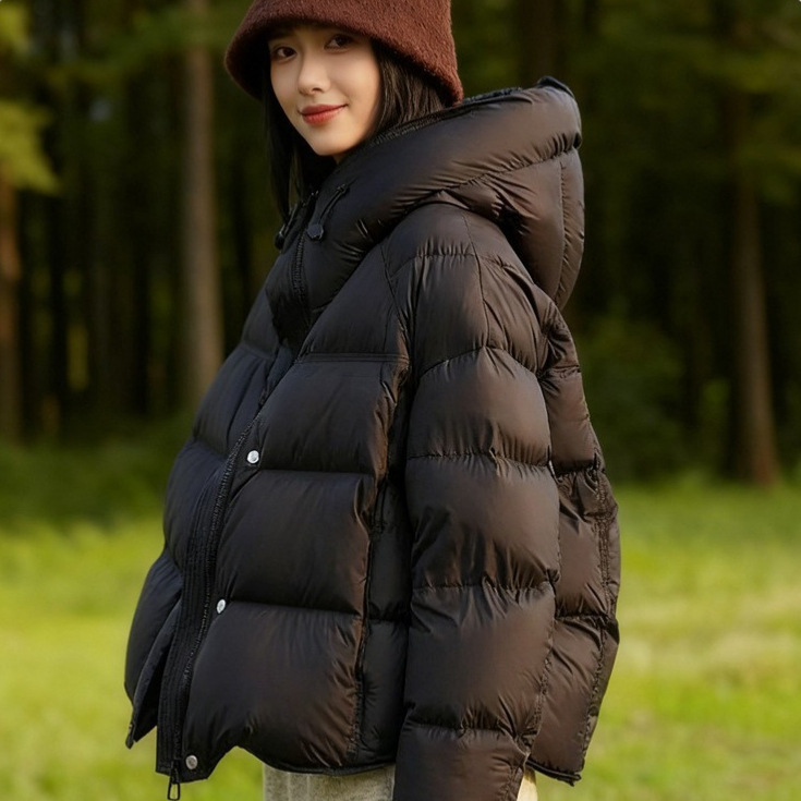 Pinghu down Jacket Women's New Winter Coat Short Style Lightweight Plus Size