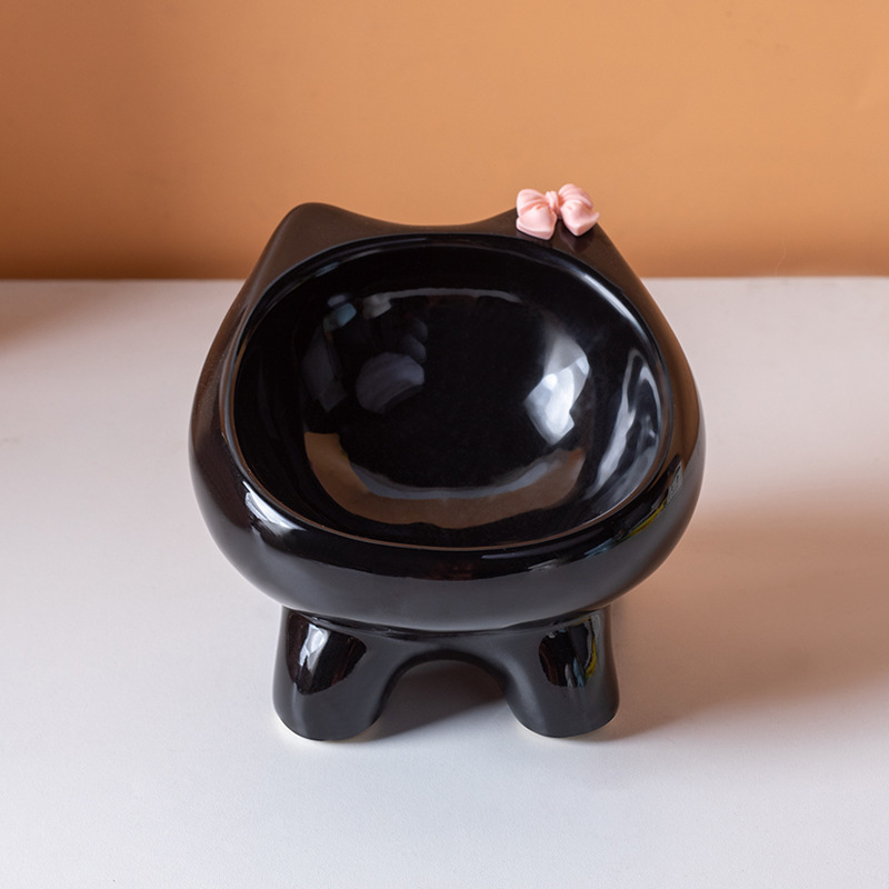 Cerámica no oscura barbilla gato tazón de comida para gatos tazón de agua de boca inclinada tazón de comida para gatos tazón de comida para perros tazón de comida para gatos tazón de comida para gatos tazón de gato