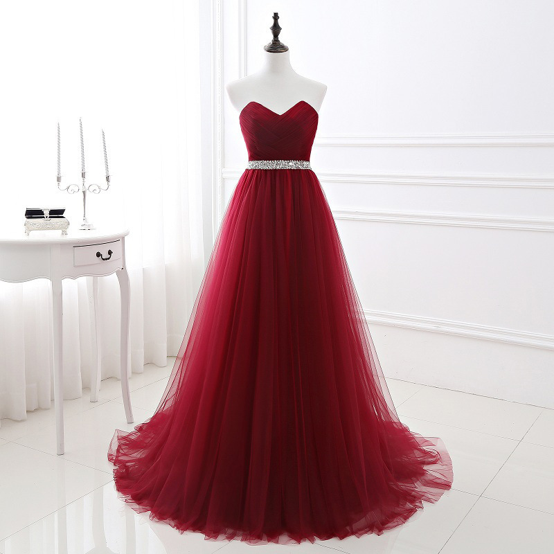 2026 New Foreign Trade Bridal Wedding Toast Dress, Long Wedding Banquet Gown, Elegant and Grand Strapless Wedding Dress, Evening Dress 2026 New Foreign Trade Bridal Wedding Toast Dress, Long Wedding Banquet Gown, Elegant and Grand Strapless Wedding Dress, Evening Dress