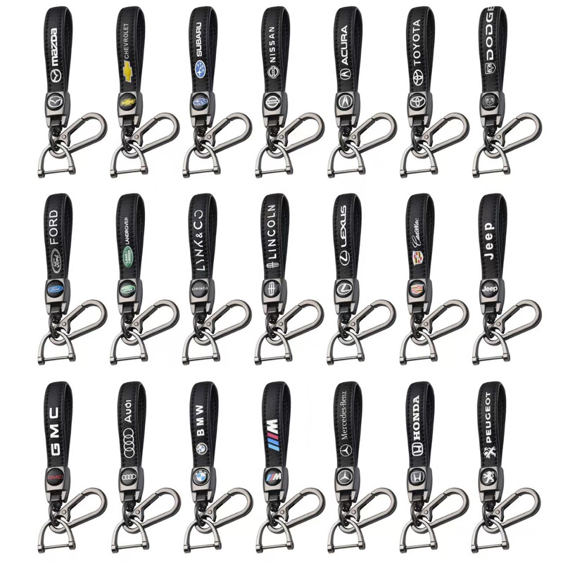 Keychain Wholesale Logo Microfiber Keychain Car Factory New Model Direct Sale Car Pendant Key Rope Material