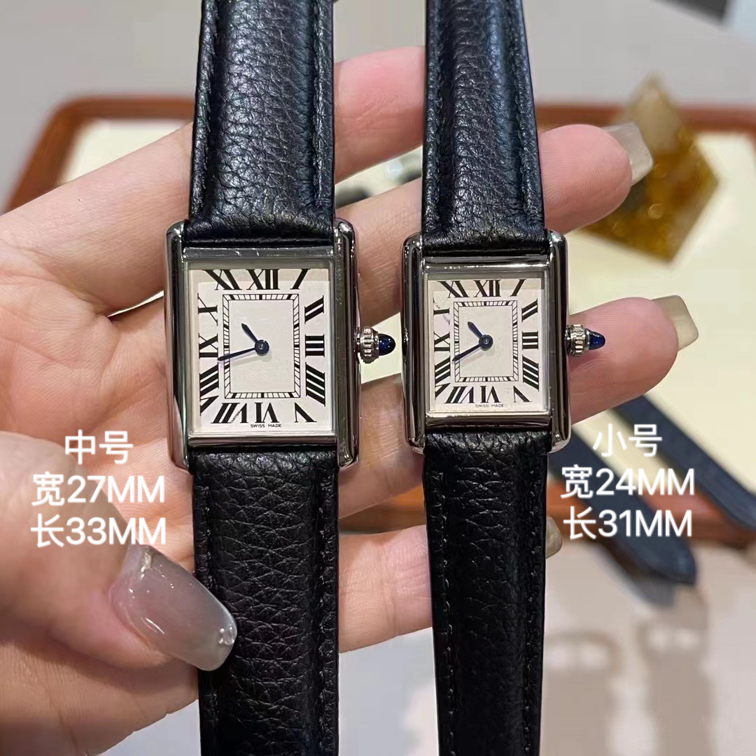 Must Retro Square Tank Quartz Roman Face All-Steel Fashion Women's Watch New Couple Watch Waterproof Wholesale Supply