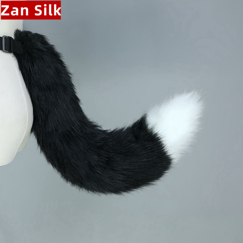 Halloween Realistic Animal Tail Belt Set Cosplay Props Convention Accessories Cat Tail Female Accessories