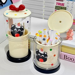 多巴胺收纳盒创意防尘家用桌面整理盒学生宿舍高颜值旋转升降笔筒