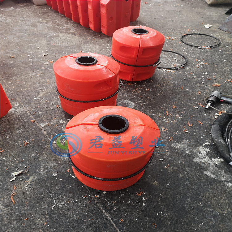 仙桃市河道清淤管道浮体 8寸塑料浮体 河道警示塑料浮标