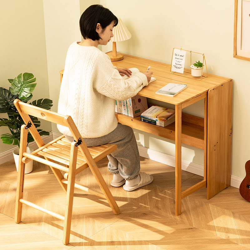 Home Computer Desk Study Table Bedside Table Corner Folding Desk Bookshelf Integrated Table Bedroom Writing Desk