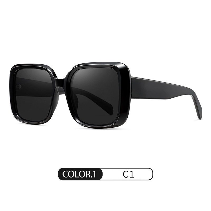 Venta caliente nuevas gafas de sol polarizadas de placa S26126 gafas de sol de cara redonda Gafas de sol de hombre de montura grande de alta gama para mujer