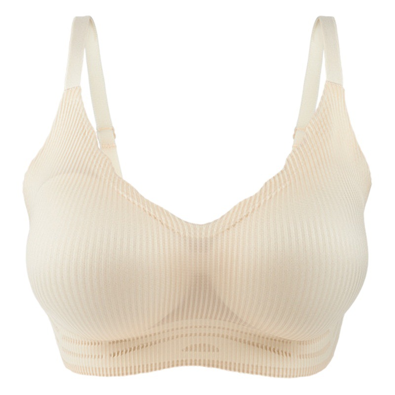 La ropa interior se selecciona estrictamente para ampliar el sujetador, pecho pequeño, grande y cómodo sin costuras engrosada Copa soporte superior, empujar hacia arriba la ropa interior inalámbrica, la belleza de nuevo