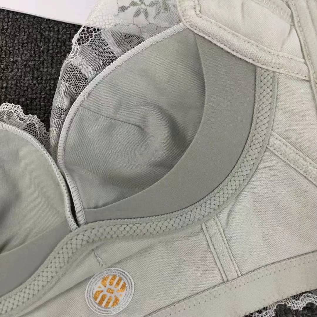 Nuevo sujetador de alta calidad de moda de encaje jacquard transpirable y cómodo ajuste lateral de pecho de cinco botones ropa interior mujer image 6