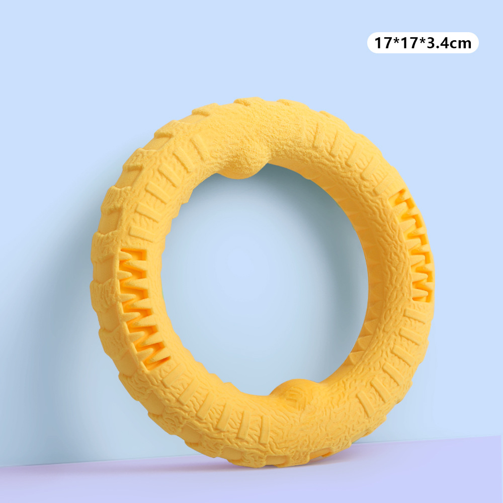 Fabricantes de mascotas espumantes juguetes de perro de anillo grande interactivo al aire libre resistente a la mordida para aliviar el aburrimiento Frisbee artefacto de entrenamiento de perros