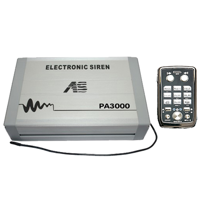 PA3000P5 car-mounted wireless siren and voice amplifier, electronic alarm, high-frequency speaker + black horn