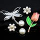 cross small fresh series diy phone case beauty accessories tulip pearl dragonfly hole shoes shoes flower