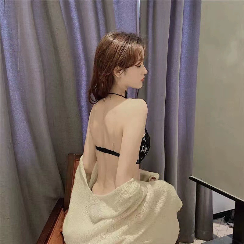 Push up bra, invisible straps, sexy tube top, non-slip underwear
