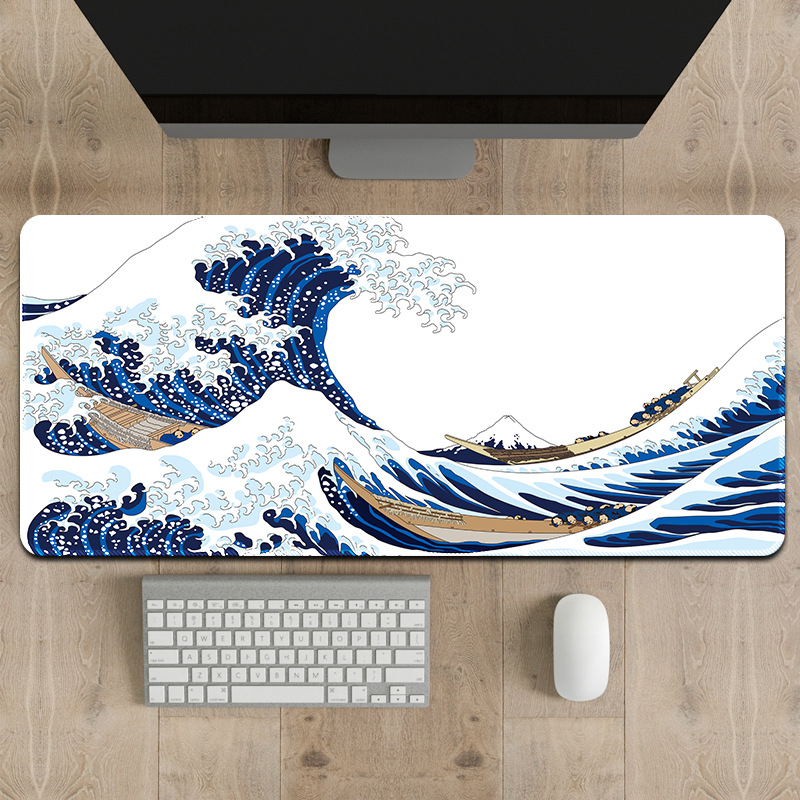 Alfombrilla japonesa Ukiyo-e con diseño de la Gran Ola