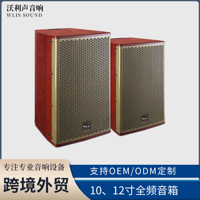 高贵雅致木纹原色10寸全频音箱商务会所演艺吧乐队扩声专业音响
