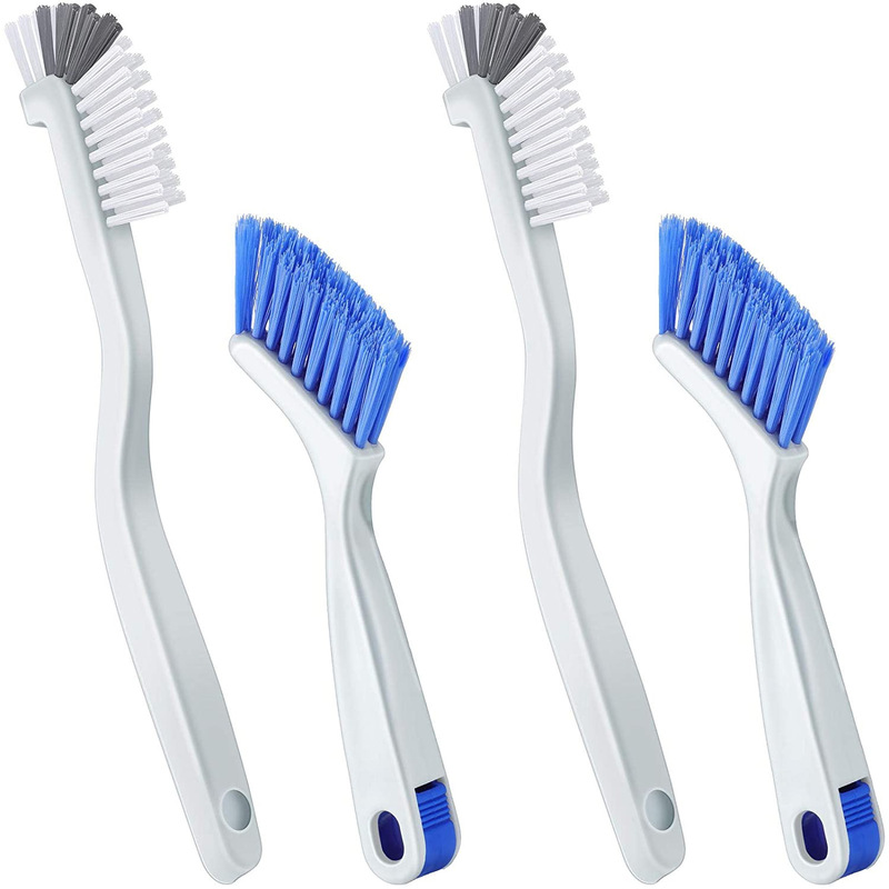 4 pieces cleaning brush small frosted brush for cleaning bottle water kitchen brush, edge corner grout bathroom cleaning brush