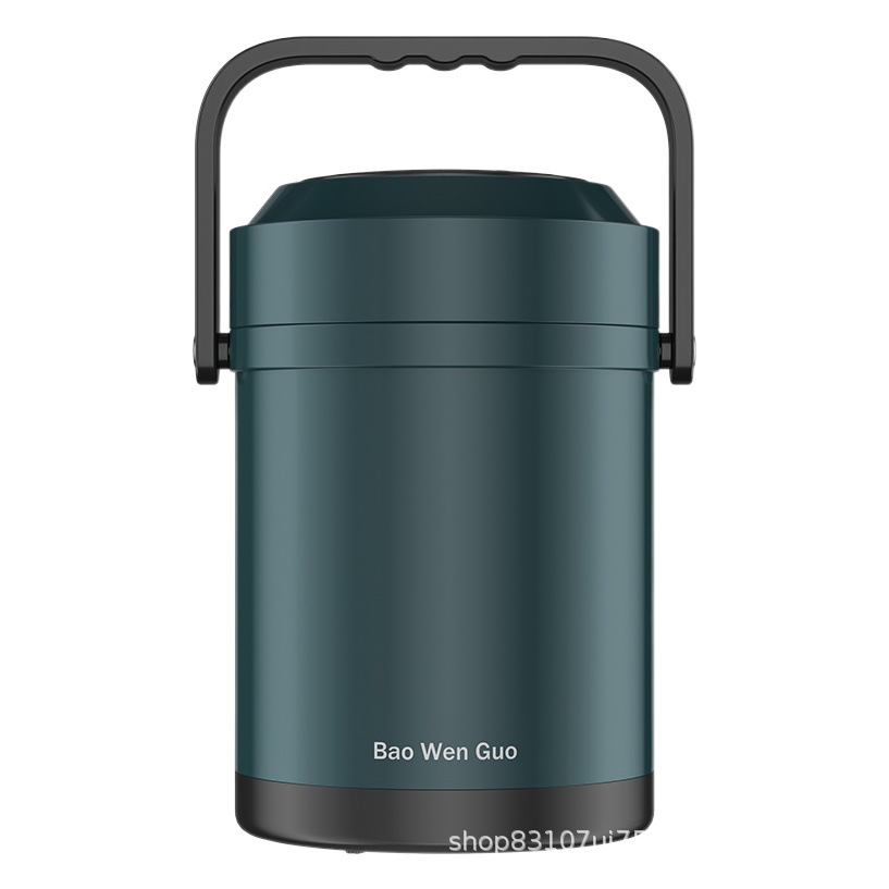 Vacío 304 Acero inoxidable aislado portátil lonchera estudiante lonchera engrosada gran capacidad olla cubo lonchera