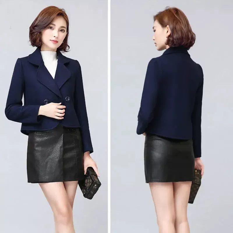 韩版气质美拉德毛呢外套2025秋冬新款女装短装小个子时尚呢子外套