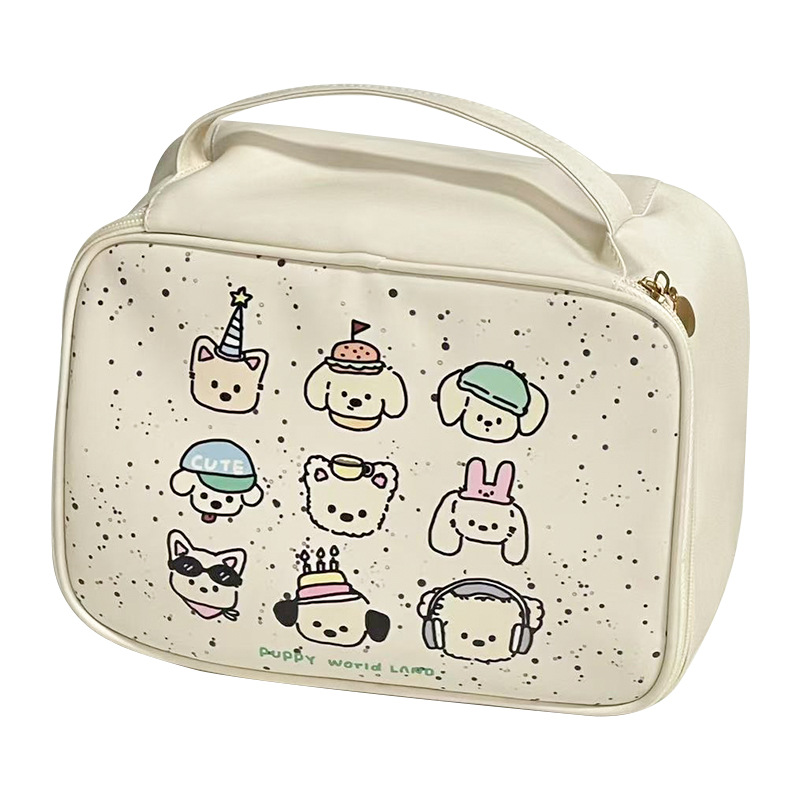Ins bolsa de cosméticos japonesa para gatos lindos, nueva bolsa de almacenamiento de viaje portátil de gran capacidad, bolsa de lavado impermeable