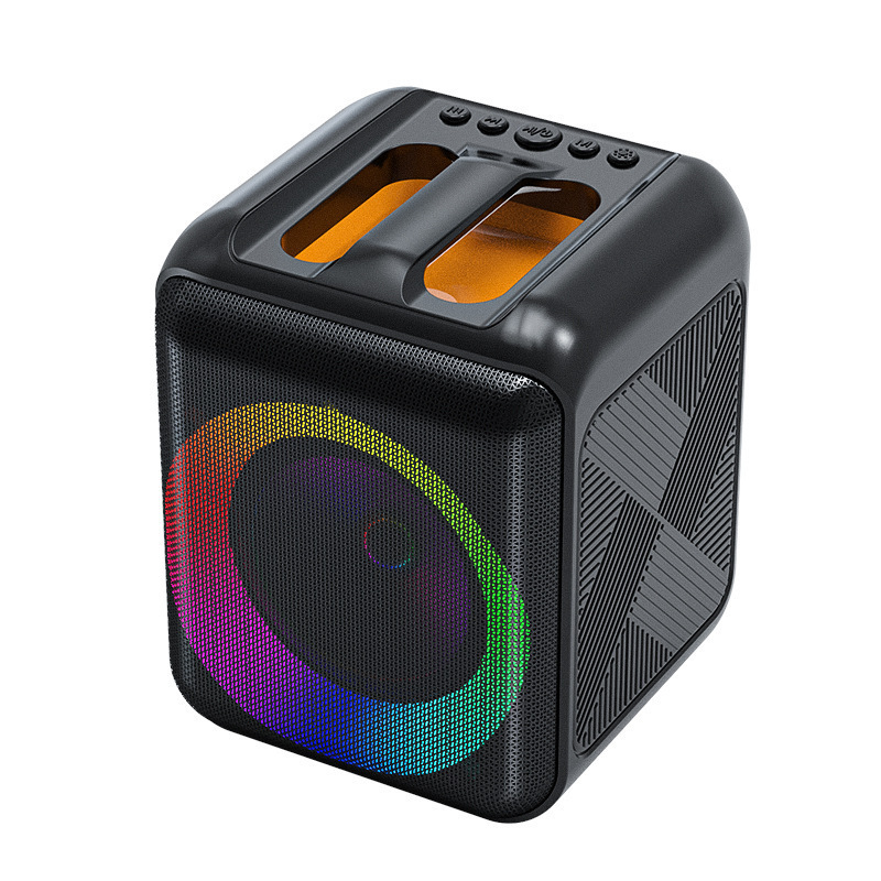 屋外高品質カラオケ Bluetooth スピーカーポータブル充電式ワイヤレスマイクスクエアダンススピーカー|undefined
